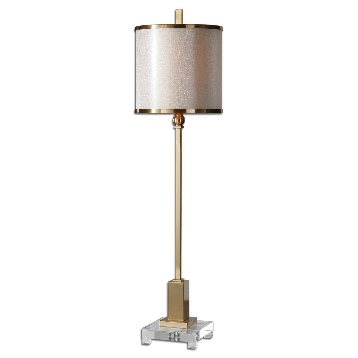 Villena Brass Buffet Lamp, Table Lamp by Uttermost, 9" width x 34.5" height x 9" depth View 1