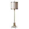Villena Brass Buffet Lamp, Table Lamp by Uttermost, 9" width x 34.5" height x 9" depth thumbnail 1
