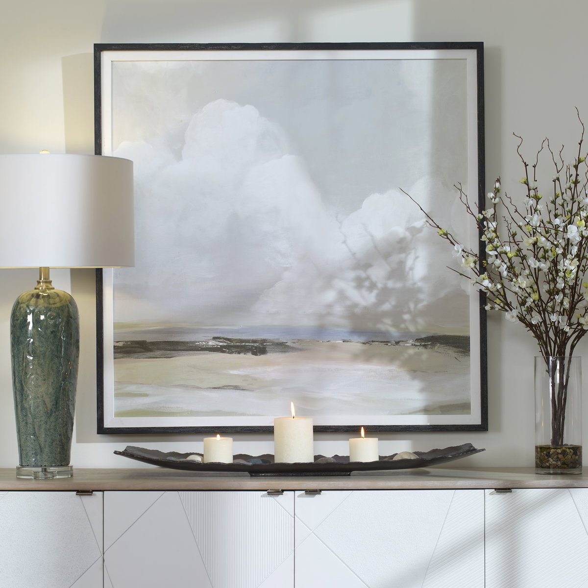 Soft Clouds Framed Print, Art by Uttermost, 42" width x 42" height x 2" depth View 7
