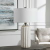 Azariah White Crackle Table Lamp, by Uttermost, 17" width x 29" height x 17" depth thumbnail 4