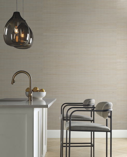 Jute Silver & Beige Metallic Wallpaper