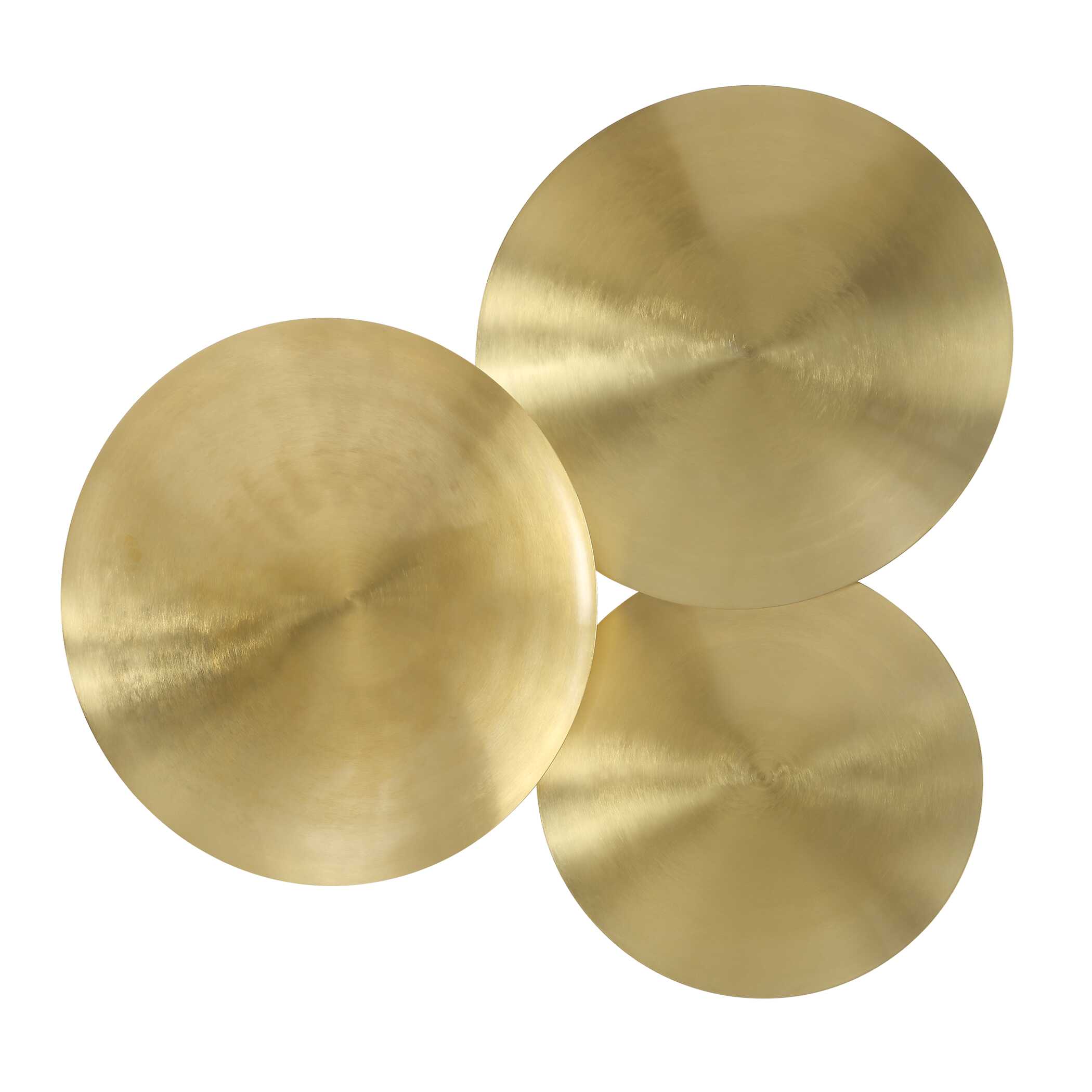Cymbalic Round Brass Wall Art Set/3 large image 