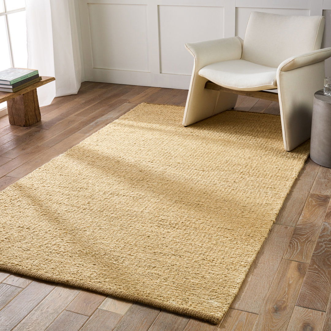 Murrel Handmade Solid Tan Area Rug (8'X10') large image 