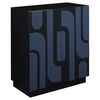 Valeria 2 Door Glossy Blue Cabinet thumbnail 4