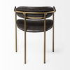 Parker Brown Faux Leather Seat Gold Metal Dining Chair thumbnail 4