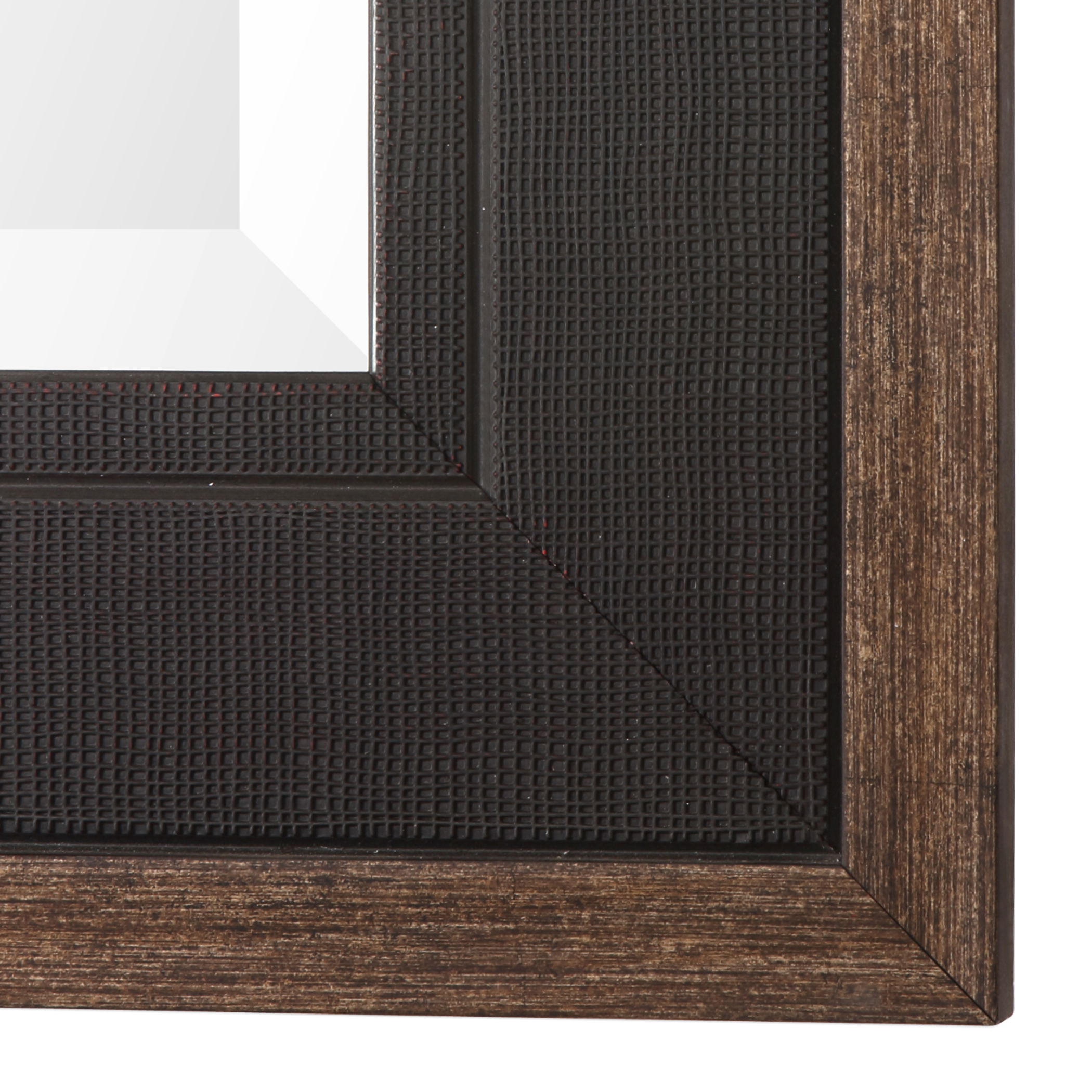 Staveley Rustic Black Mirror large image 