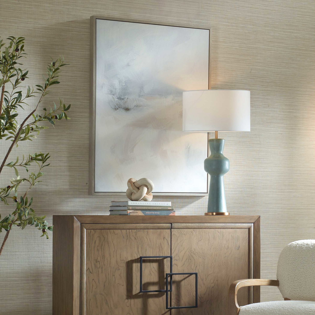 Simple Serenity Framed Abstract Art, by Uttermost, 31.5" width x 41.5" height x 2" depth View 3