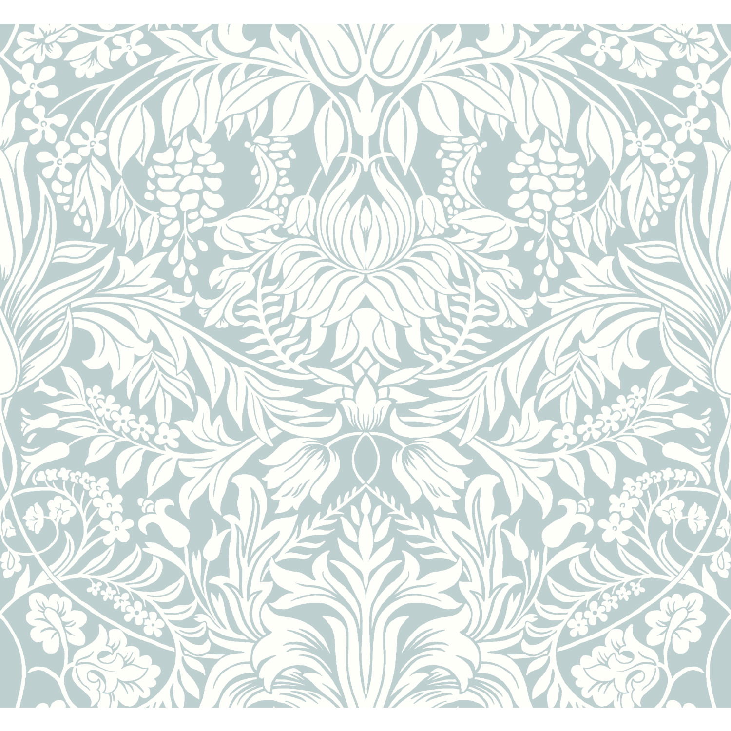 Lockwood Damask Light Blue Wallpaper large image 