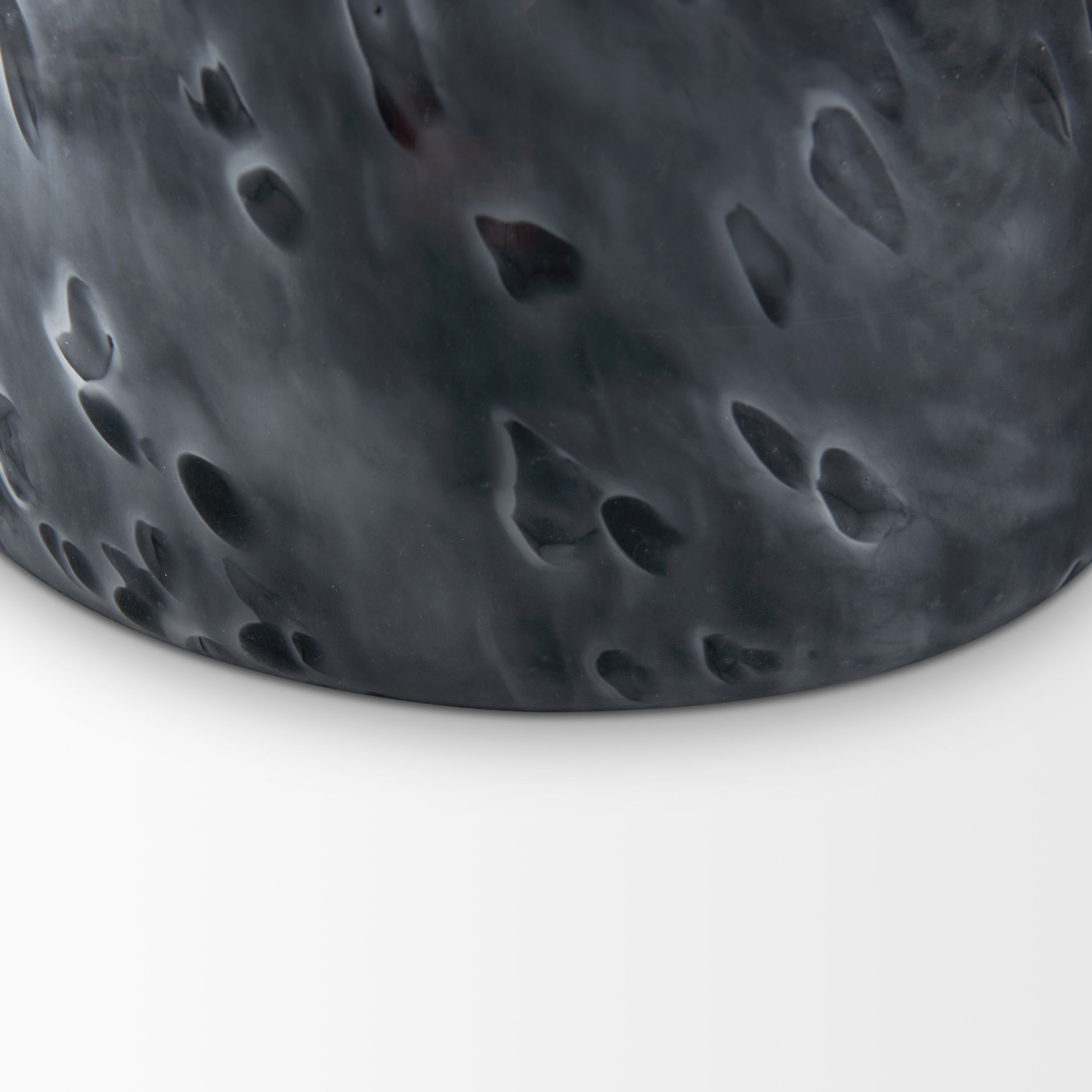 Masai Small Black Mottled Glass Vase, by Mercana, 10.31" length x 10.31" width x 9.25" height View 9