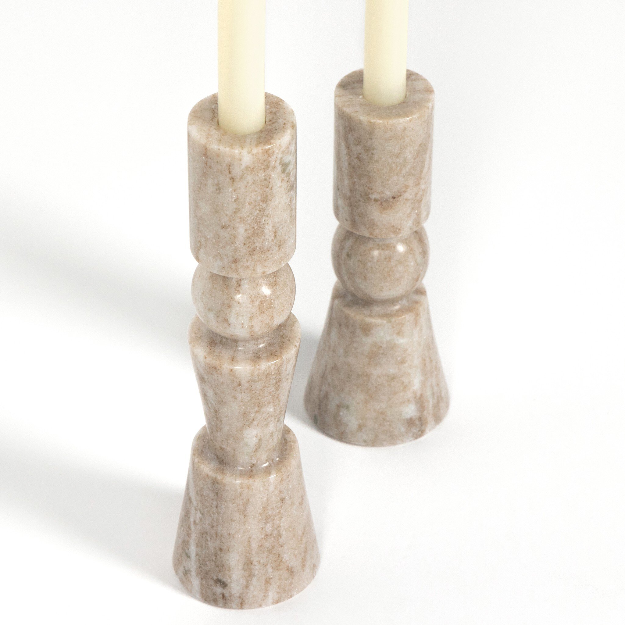 Rosette Taper Candlesticks large image 