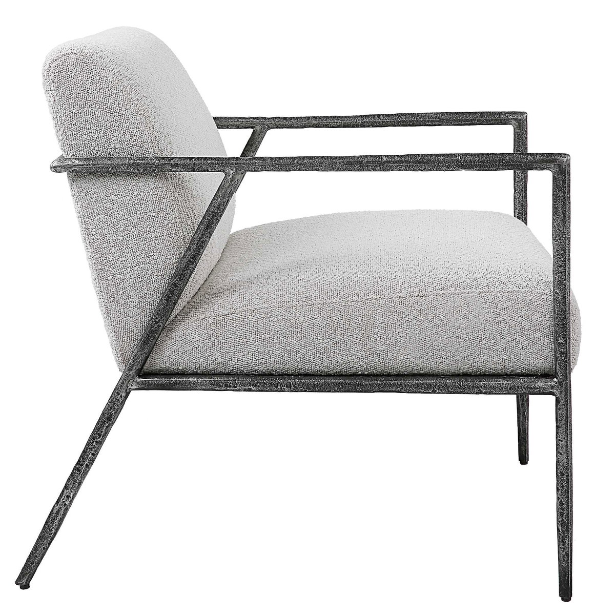 Brisbane Light Gray Accent Chair, by Uttermost, 27" width x 30" height x 30" depth View 5
