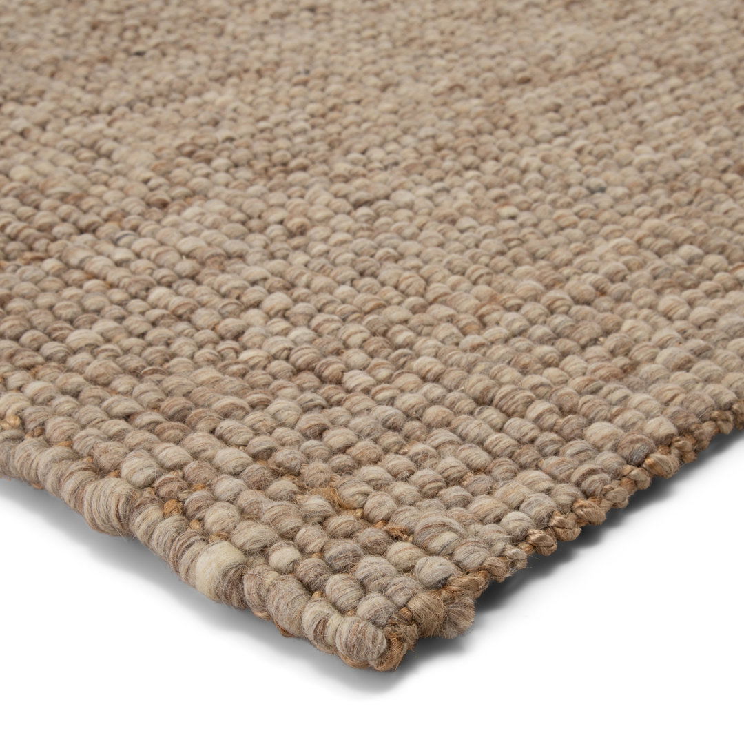 Oceana Natural Solid Light Gray/ Tan Area Rug large image 