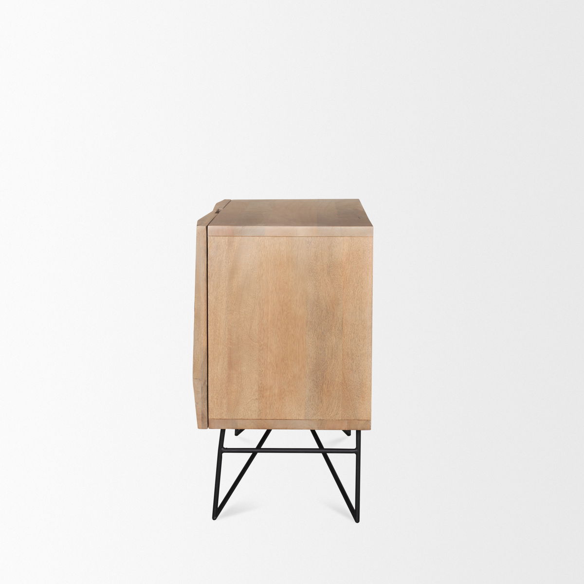 Darwin Light Brown Wooden 2 Door with 2 Shelves Accent Cabinet, Cabinets & Chest by Mercana, 44" length x 17.5" width x 30" height View 5