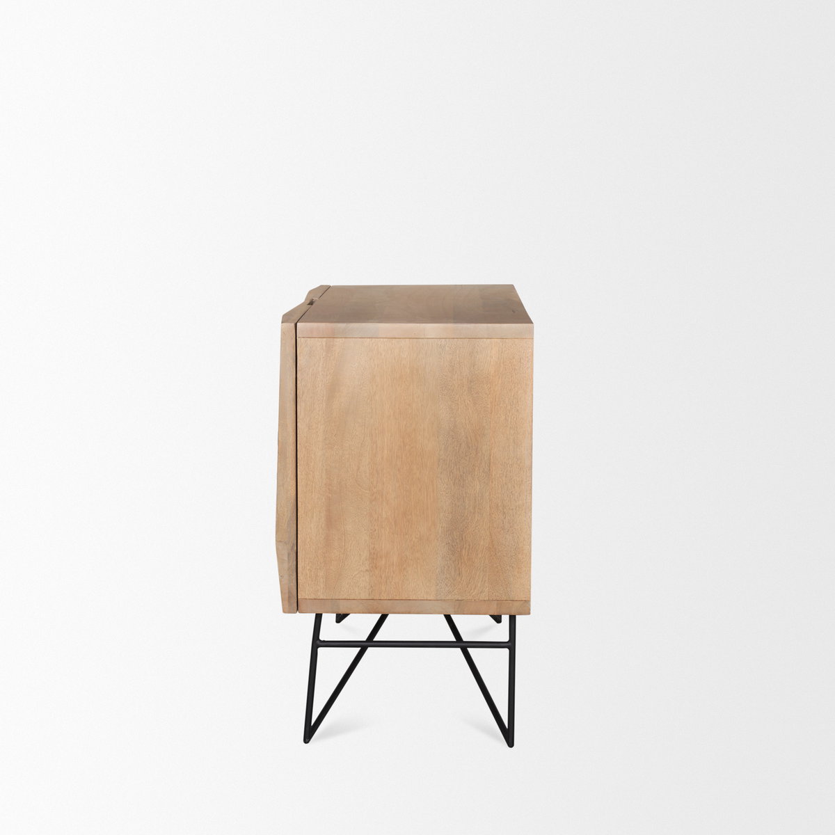 Darwin Light Brown Wooden 2 Door with 2 Shelves Accent Cabinet, Cabinets & Chest by Mercana, 44" length x 17.5" width x 30" height View 5