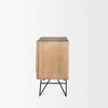 Darwin Light Brown Wooden 2 Door with 2 Shelves Accent Cabinet, Cabinets & Chest by Mercana, 44" length x 17.5" width x 30" height thumbnail 5