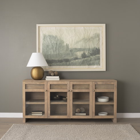 Sadiyah Antiqued Gold Brushed Metal with Cream Shade Table Lamp