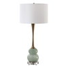 Sanctuary Green Gray Table Lamp, by Uttermost, 1'4.5" width x 2'11.25" height x 1'4.5" depth thumbnail 5