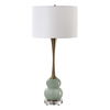 Sanctuary Green Gray Table Lamp, by Uttermost, 16.5" width x 35.25" height x 16.5" depth thumbnail 5