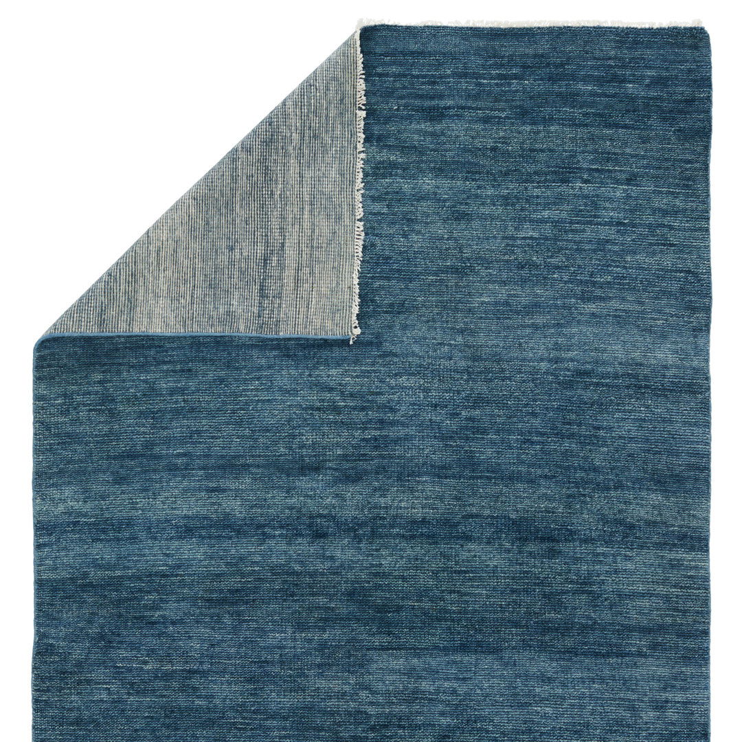 Jaipur Living Origin SAG11 Handknotted Solid Dark Blue Area Rug (12'x15') large image 