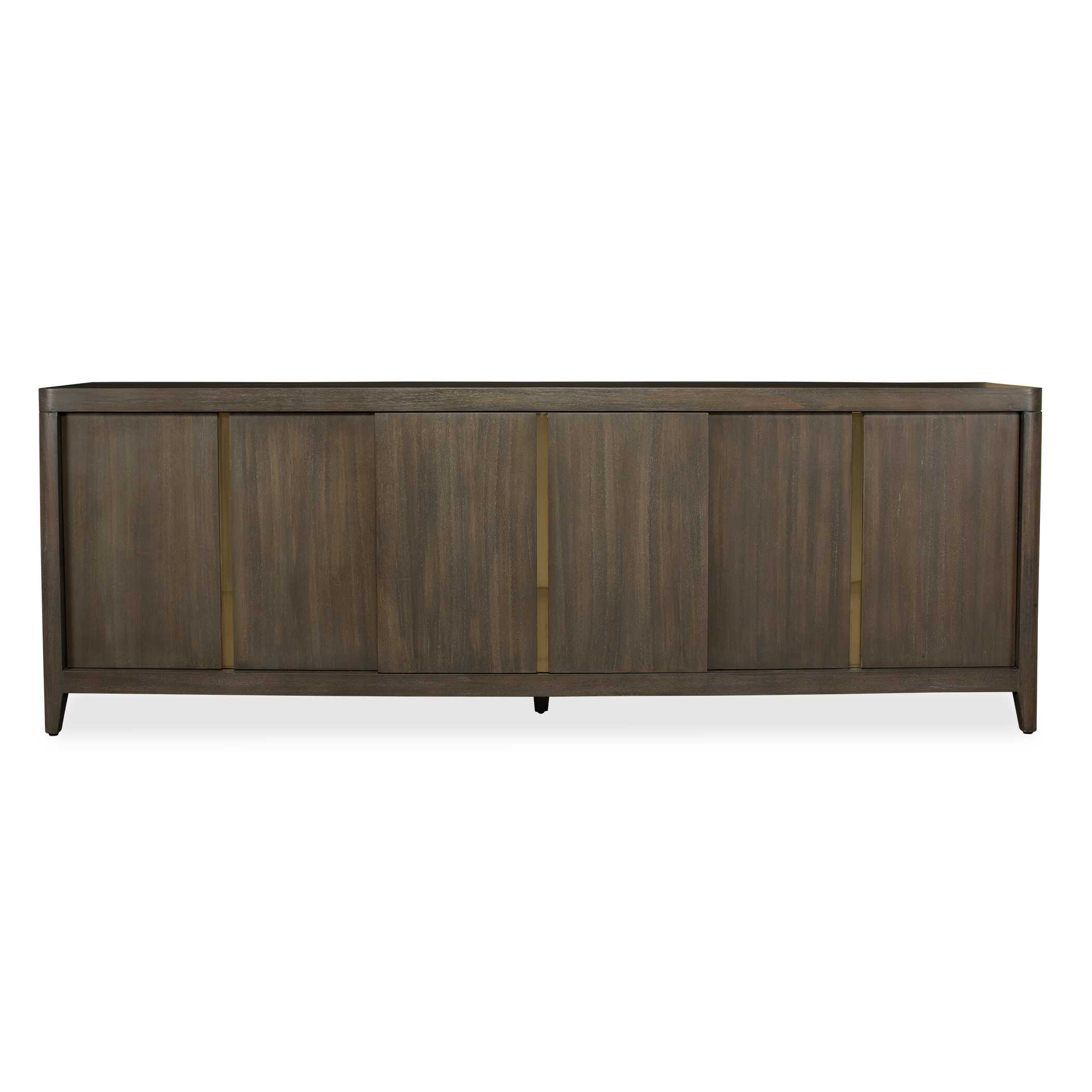 Botero Walnut Console Cabinet, Furniture by Uttermost, 86" width x 30" height x 18" depth View 1