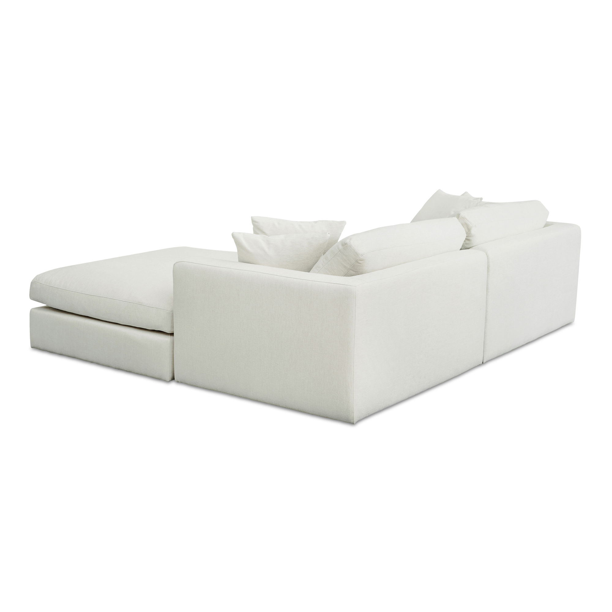 Rue Nook Modular Sectional Off White, Sectional Sofa by Moe's Home, 95.2" width x 23.6" height x 81.8" depth View 2