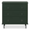 Reagan 3 Drawer Nightstand Deep Green, by Moe's Home, 31" width x 30.25" height x 18.5" depth thumbnail 1