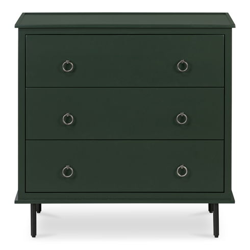 Reagan 3 Drawer Nightstand Deep Green