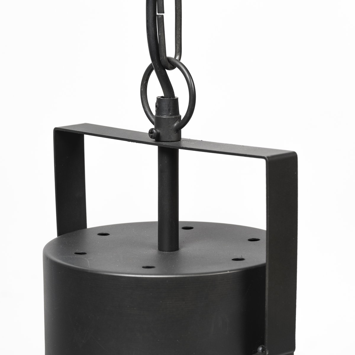 Minerva 19x22 Metallic Gray Hammered Detail Pendant Light, by Mercana, 19" length x 19" width x 22" height View 6