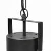 Minerva 19x22 Metallic Gray Hammered Detail Pendant Light, by Mercana, 19" length x 19" width x 22" height thumbnail 6