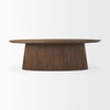 Lance 94'L x 50'W Oval Dining Table | Med Brown Wood | Seats 8, by Mercana, 94" length x 50" width x 30" height thumbnail 4