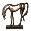 Openly Grazing Horse Sculpture, Decorative by Uttermost, 13" width x 13" height x 3.75" depth thumbnail 4