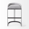Hollyfield Low Back 32.7in Seat Counter Stool | II Gray Fabric with Bar, Counter & Bar Stool by Mercana, 20.5" length x 19.7" width x 32.7" height thumbnail 3