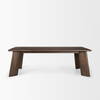 Jonan 94'L x 42'W Rectangular Dining Table | Dark Brown Wood | Seats 8, by Mercana, 94" length x 42" width x 30" height thumbnail 4