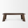 Jonan 94'L x 42'W Rectangular Dining Table | Dark Brown Wood | Seats 8, by Mercana, 94" length x 42" width x 30" height thumbnail 4