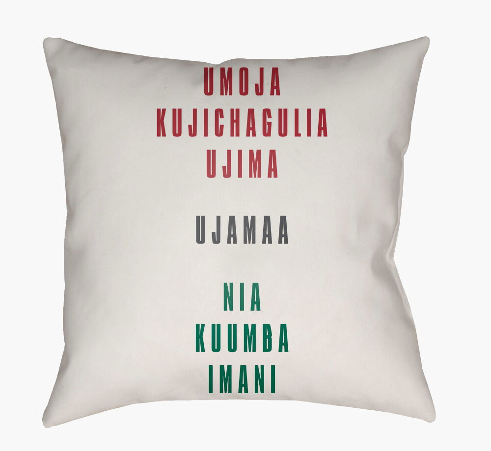 Kwanzaa III Accent Pillow, Decorative Pillow by Surya, 18" length x 18" width