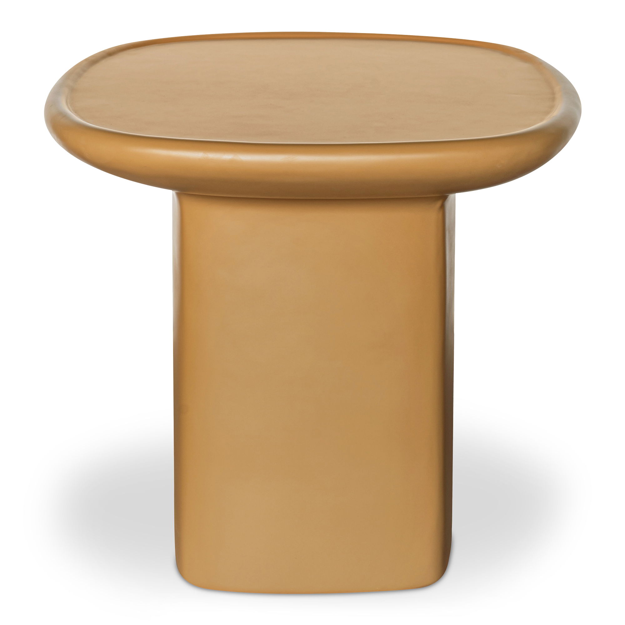 Manon Outdoor Side Table Deep Yellow, Outdoor Table by Moe's Home, 1'10" width x 1'7.5" height x 1'10" depth View 1