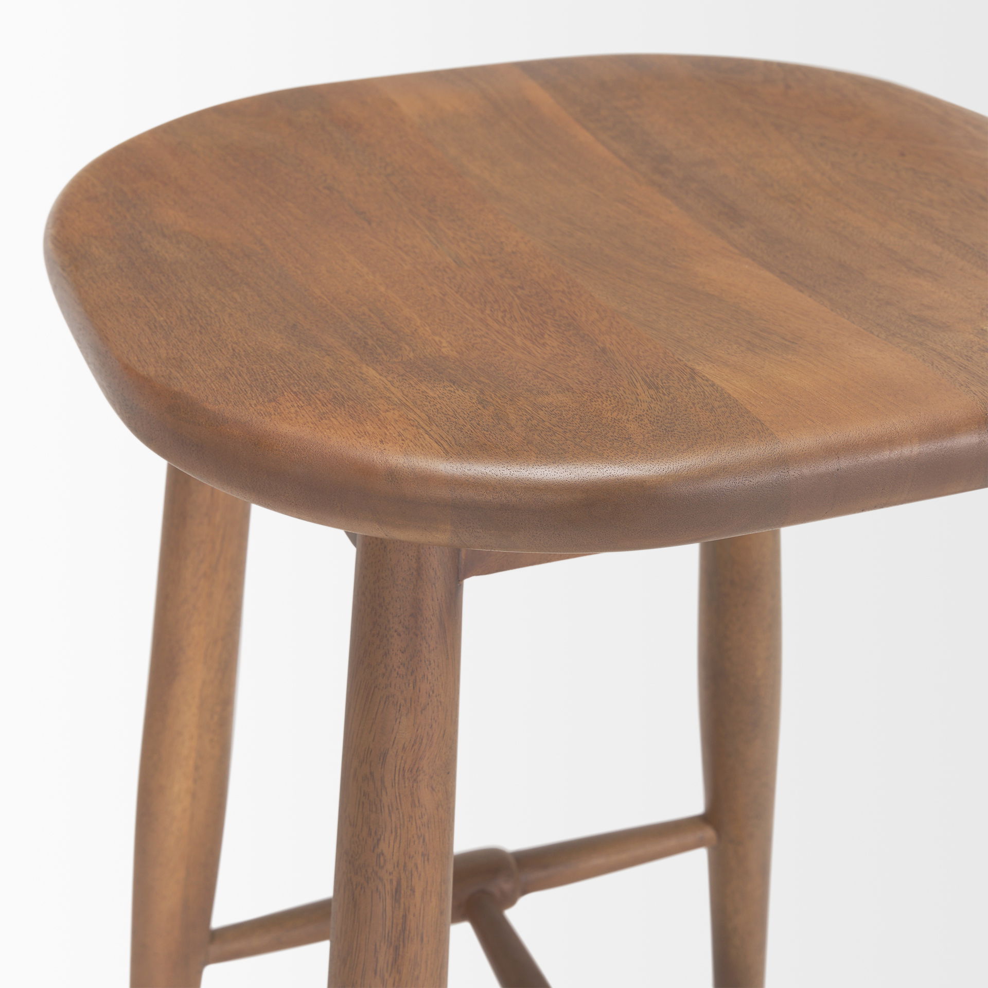 Ernest Medium Brown Wood Counter Stool large image 