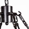 Decamp I (47.2'x36.2') Black Metal Chassis Glass Tube Twelve Light Chandelier, by Mercana, 47.24" length x 47.24" width x 36.22" height thumbnail 5