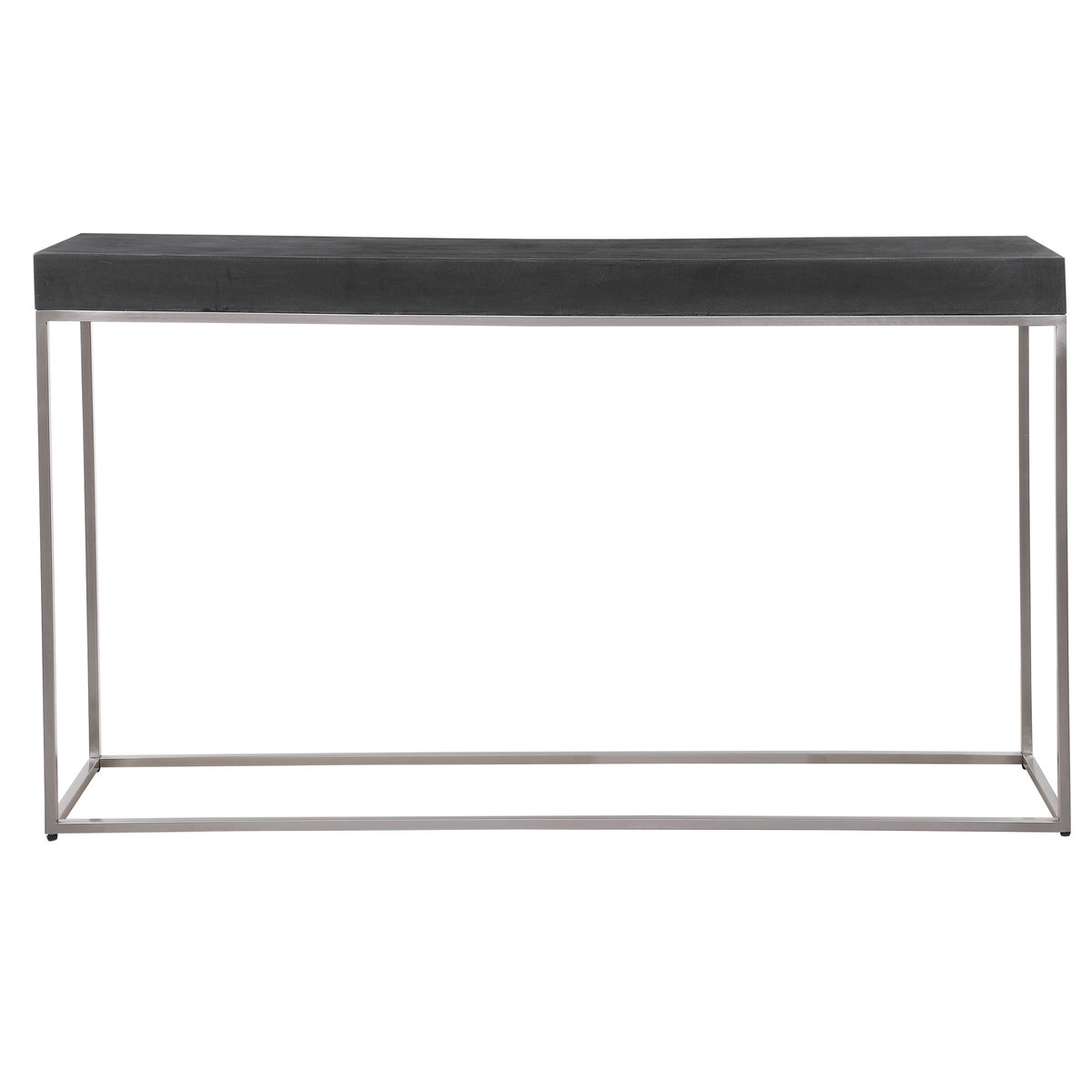 Jase Black Concrete Console Table, by Uttermost, 54" width x 31.25" height x 11" depth View 1