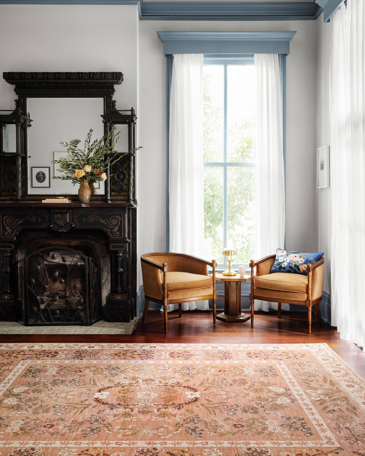 Rifle Paper Co. x Loloi Kismet Rug, 6'7" length x 9'4" width View 2