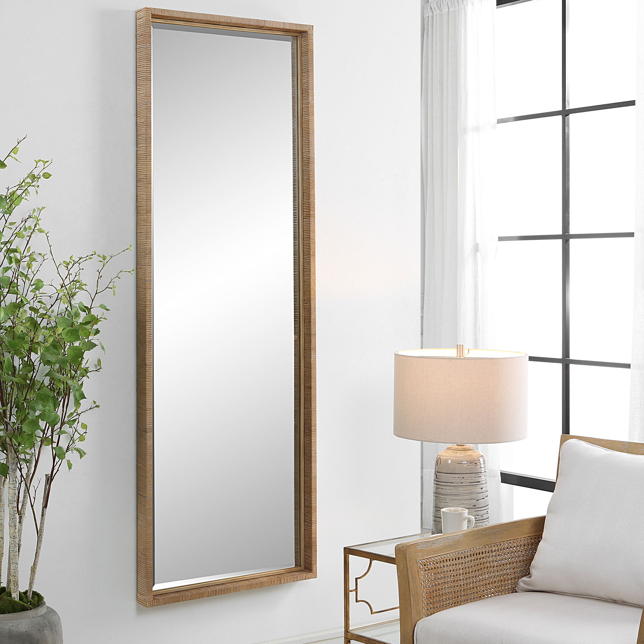 Paradise Rattan Mirror large image 