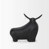 Radu Large Matte Black Metal Bull Decorative Object, by Mercana, 12.6" length x 4.75" width x 10.5" height thumbnail 7