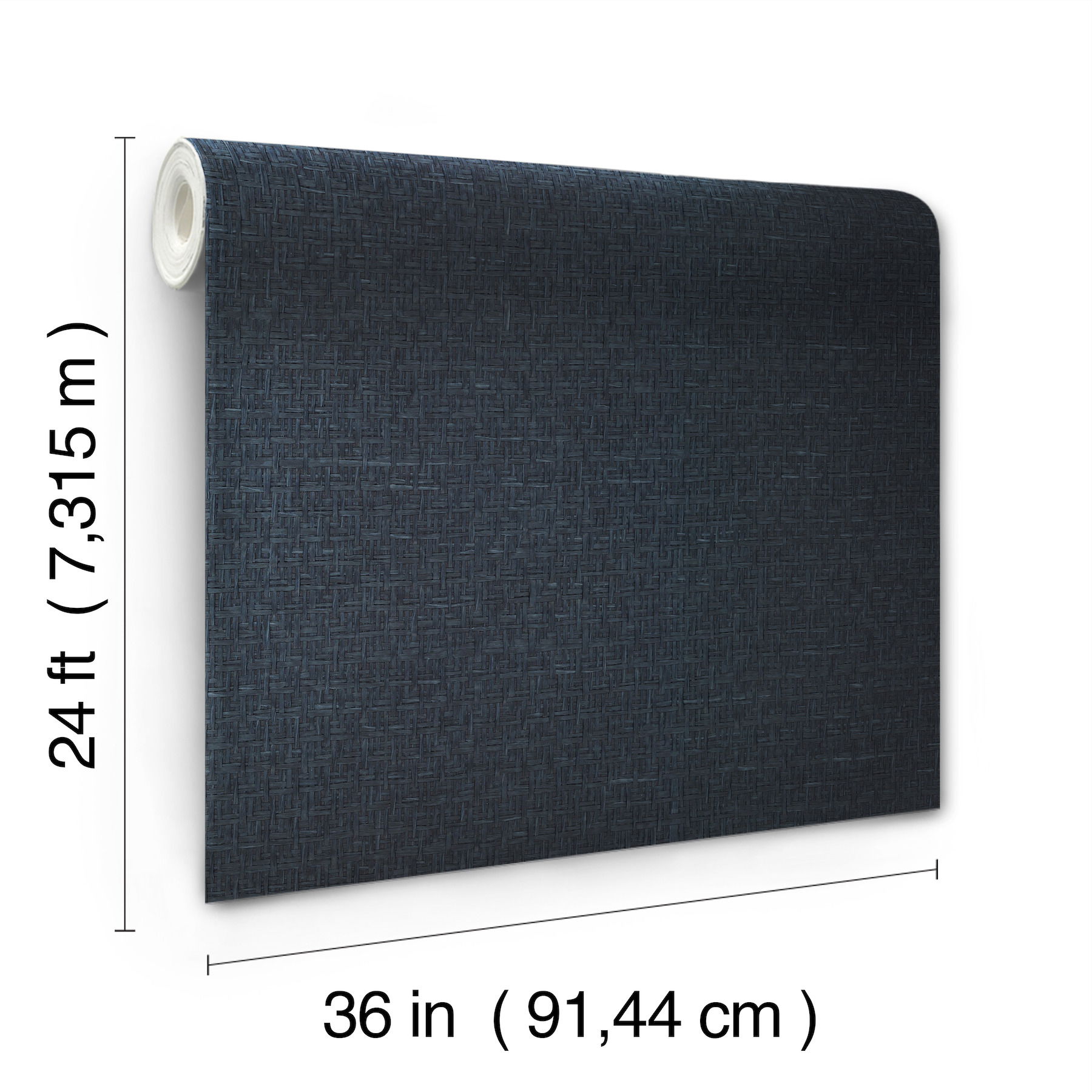 Tatami Weave Navy Wallpaper large image 