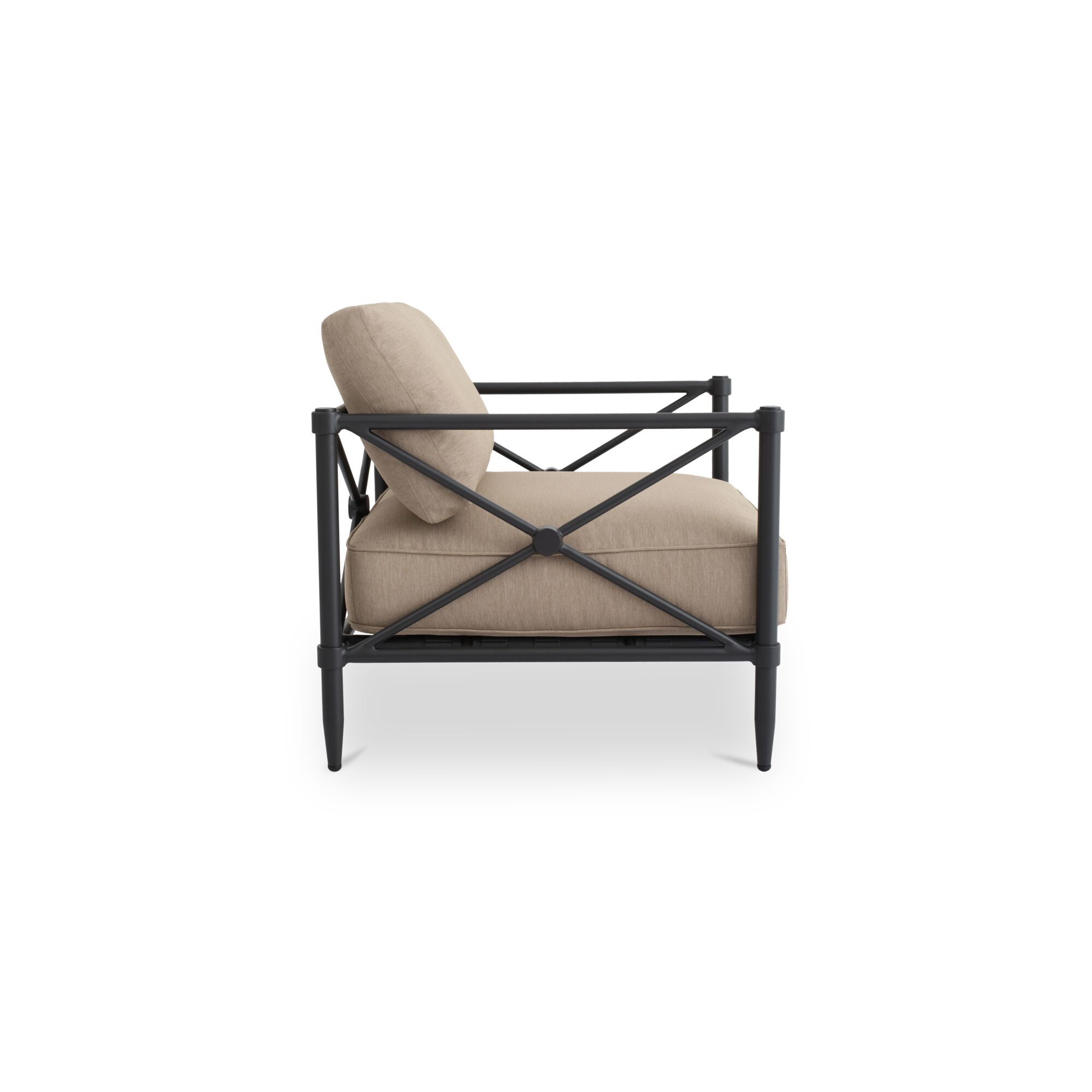 Willow Outdoor Accent Chair Light Brown, Outdoor Chair by Moe's Home, 2'8" width x 2'10" height x 2'8" depth View 3