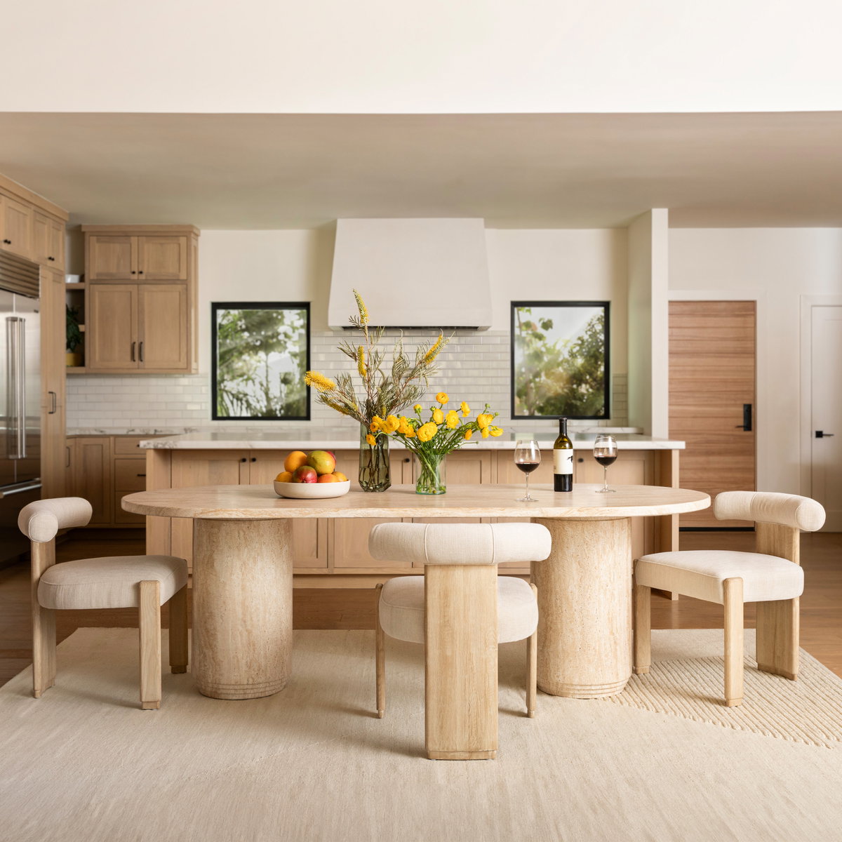 Gwyneth Dining Chair Cream, by Dovetail, 23" width x 29.5" height x 23.5" depth View 8