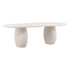 Imogen Outdoor Dining Table Ivory, by Dovetail, 94.25" width x 30" height x 43.11" depth thumbnail 1