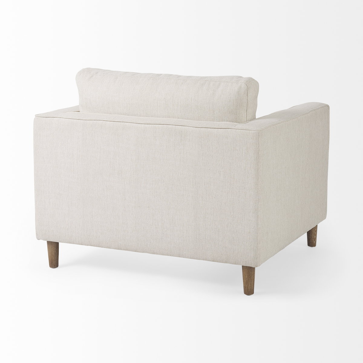 Loretta  Cream Fabric Chair with Two Bolster Cushions, Accent Chair by Mercana, 40.75" length x 36.22" width x 33.86" height View 9