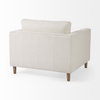 Loretta  Cream Fabric Chair with Two Bolster Cushions, Accent Chair by Mercana, 40.75" length x 36.22" width x 33.86" height thumbnail 9