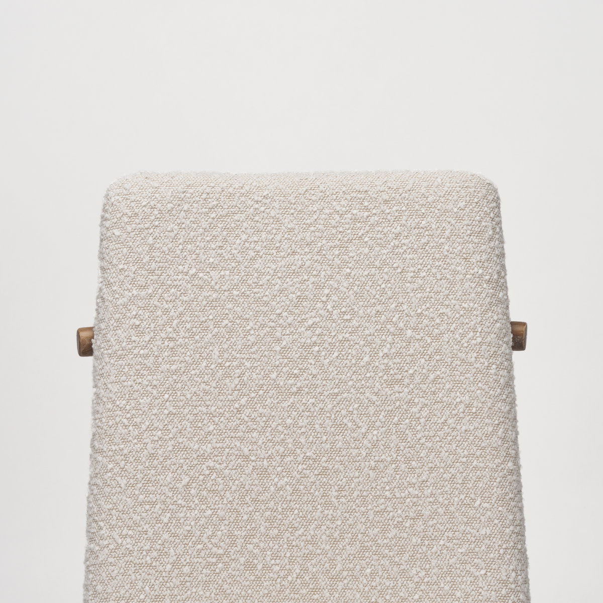 Cavett Curved Back Dining Side Chair | Cream Boucle with Wood, Dining Chair by Mercana, 18" length x 24.21" width x 33.46" height View 13