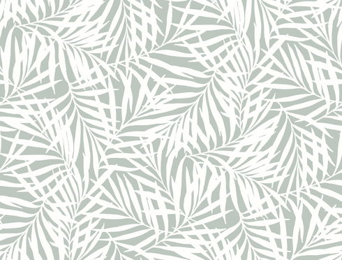 Oahu Fronds Light Green & White Wallpaper